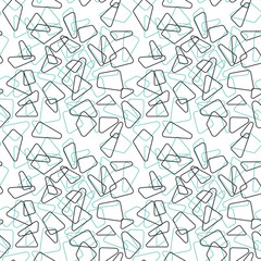 Modern vector seamless pattern with  abstract geometric shapes.