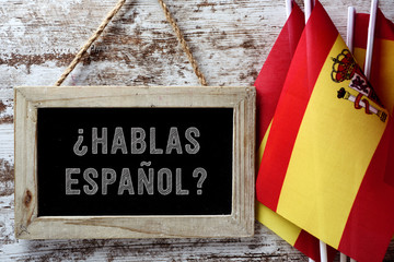Fototapety  pytanie hablas espanol? czy mówisz po hiszpańsku?