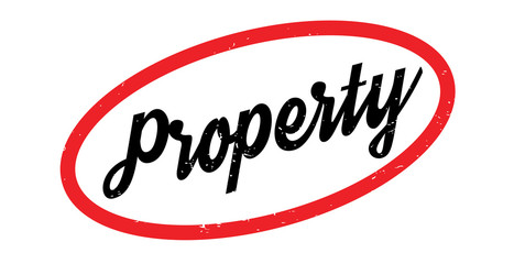 Property rubber stamp. Grunge design with dust scratches. Effects can be easily removed for a clean, crisp look. Color is easily changed.