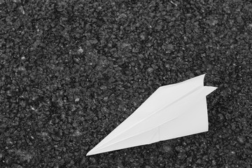 Paper plane crashed into ground