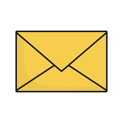 envelope icon over white background vector illustration