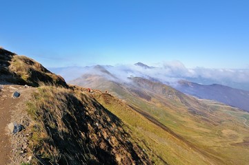 Road to refuge Duca degli Abrutti, Appennine Tuscan-Emilian, Italy