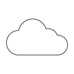 cloud icon over white background vector illustration