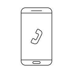 smartphone device icon over white background vector illustration