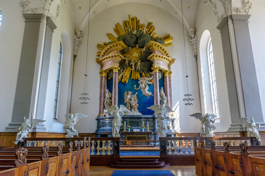 The interior of Our Saviour&rsquo;s Church in Copenhagen, Denmark