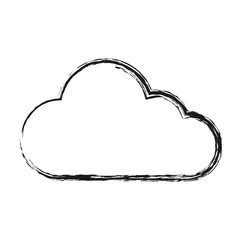 cloud icon over white background vector illustration