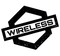 Obraz premium Wireless rubber stamp. Grunge design with dust scratches. Effects can be easily removed for a clean, crisp look. Color is easily changed.