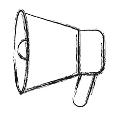 megaphone icon over white background vector illustration