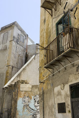 Narrow street in Palermo, Italy