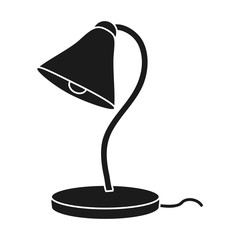 desk lamp icon over white background vector illustration