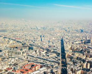 Paris skyline, France in early spring. View from Montparnasse