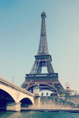 Obraz premium Eiffel Tower, Paris, France, early spring