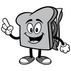 Sandwich Talking Illustration