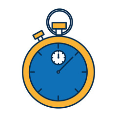 chronometer icon over white background vector illustration