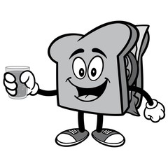 Sandwich with Water Illustration