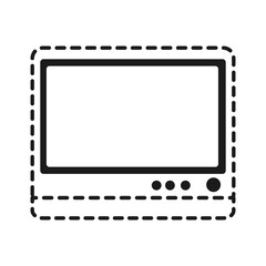 television icon over white background vector illustration