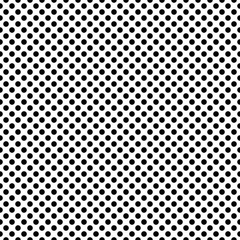 Dotted dense monochrome vector seamless pattern. Polka tile background in black and white. © YoPixArt