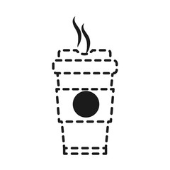 coffee cup icon over white background vector illustration