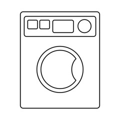 washing machine icon over white background vector illustration