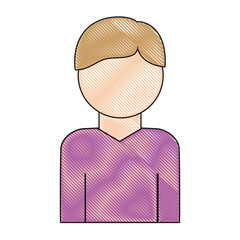avatar man icon over white background colorful design vector illustration