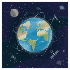 Fototapeta premium View of earth from space