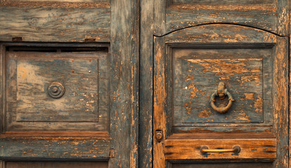 Wooden background, old door, vintage