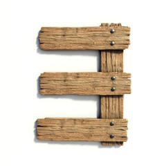 Wood font, plank font number 3