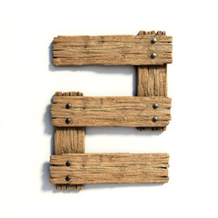 Wood font, plank font number 2