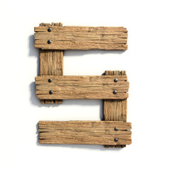 Wood font, plank font number 5