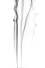 Abstract black smoke on white background, smoke background,black ink background ,black and white ,B&W