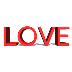 3D love text