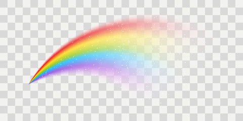 Vector rainbow element with transparent effect