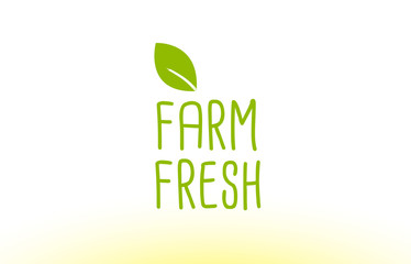 farm fresh green leaf text concept logo icon design