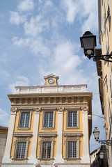 Fototapeta na wymiar Nice, France. Historical building low angle view