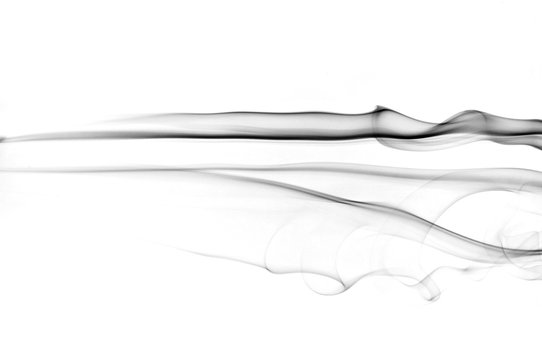 Abstract black smoke on white background, smoke background,black ink background ,black and white ,B&W