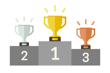 Championish cups flat icons