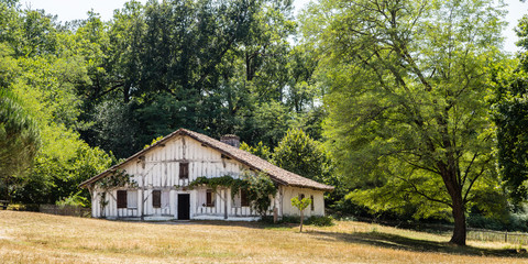 Farm of an old village of the Landes, in the south west of France