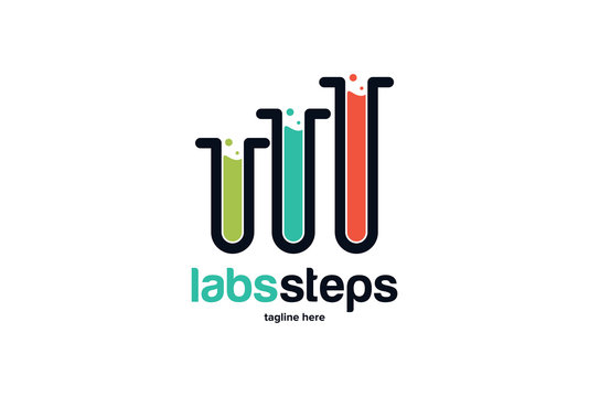 Labs Steps Logo Template Design Vector, Emblem, Design Concept, Creative Symbol, Icon