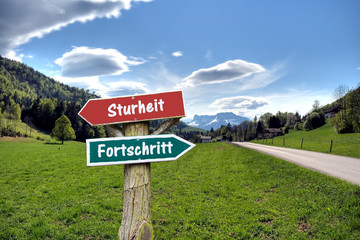 Schild 236 - Fortschritt