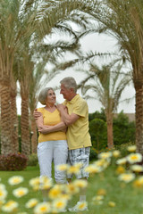 Fototapeta premium couple hugging at resort
