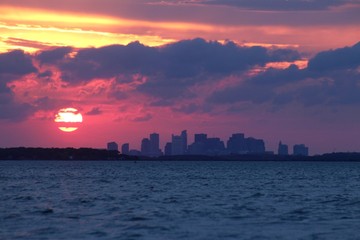 Sunset Over Boston