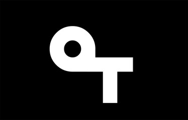 AT A T black white bold letter logo