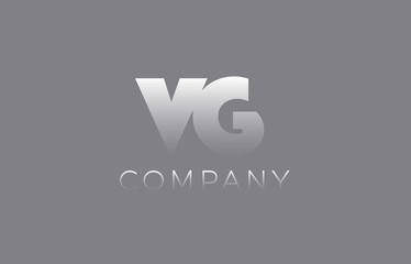 VG V G pastel blue letter combination logo icon design
