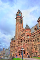Obraz premium The Old City Hall, a Romanesque civic building and court house in Toronto, Canada