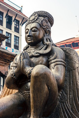 Fototapeta na wymiar Garuda Statue in Durbar square, Kathmandu, Nepal