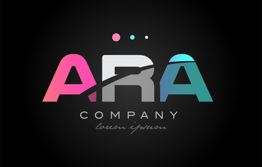 ARA a r a three letter logo icon design © dragomirescu