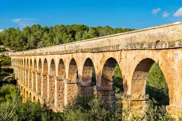 Fototapeta na wymiar Les Ferreres Aqueduct, also known as Pont del Diable - Tarragona, Spain