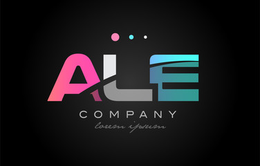 ALE a l e three letter logo icon design