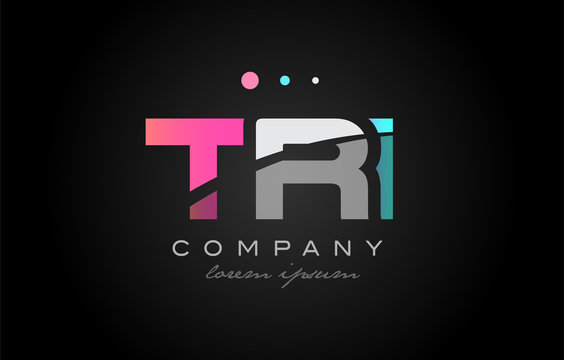 TRI t r i three letter logo icon design