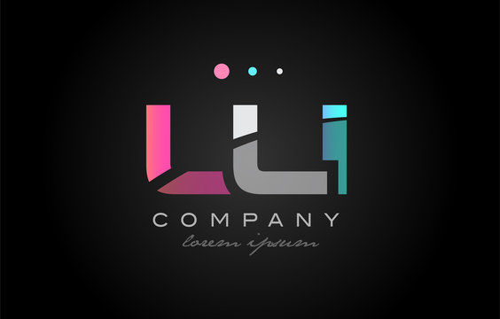 LLI l l i three letter logo icon design